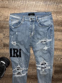 Amiri Mx1 Denim Spell Blue Denim Jeans