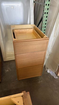 18in Drawer Base Cabinet in White Oak Avondale Leyton
