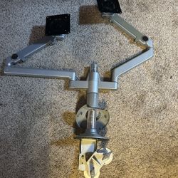 Dual Monitor Set Up Heavy Duty And Sturdy