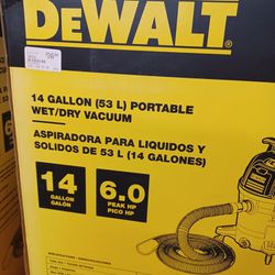 New Dewalt 14 Gallon (53L) Portable Wat/Dry Vacuum