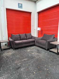4 PIECE LIVING SET GRAY