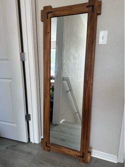 Full length industrial style mirror