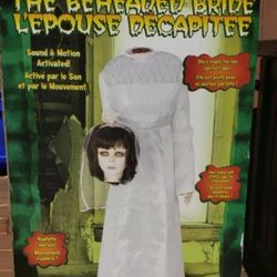 Gemmy Life Size Animated (Beheaded Headless Bride) Halloween Decor Prop - Brand New 
