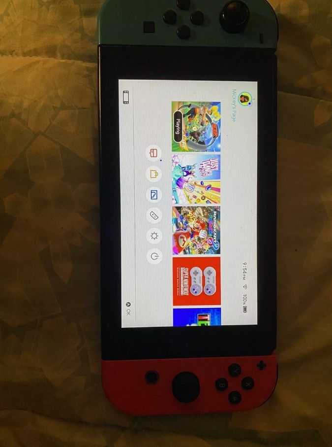 Nintendo Switch Neon Red and Neon Blue JoyCon Console