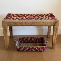 Woven Bench & Basket