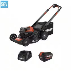 ECHO 56V 21 in. Cordless Battery Walk Behind Self-Propelled Lawn Mower with 5.0Ah Battery and Charger