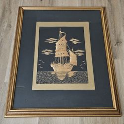 Vintage Tropical Straw Art