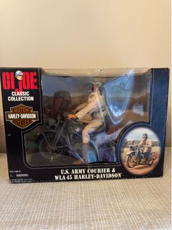 GI Joe US Army Courier & WLA 45 Harley- Davidson Motorcycle