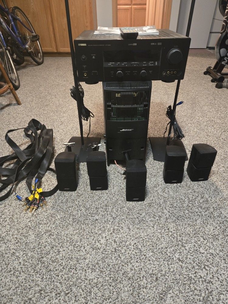 Bose Acoustic ten speakers with yamaha receiver