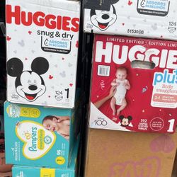 NEW Diapers Huggies Pampers Luvs Size 1
