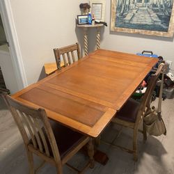 Rare Vintage Solid Wood British Pub Table