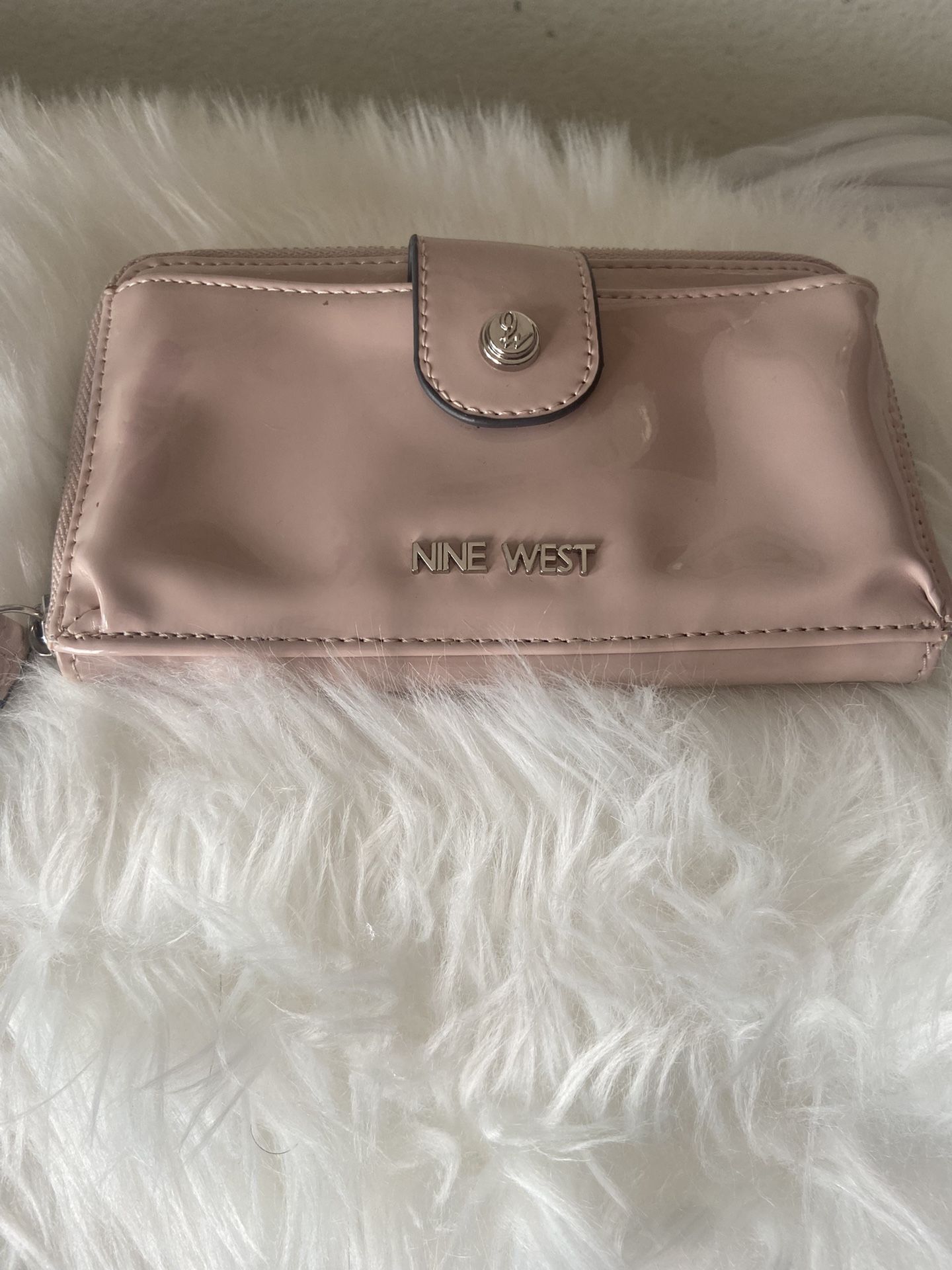 Nine West Pink Wristlet Wallet Light Pink
