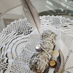 Sage Smudge Stick With Crystals 