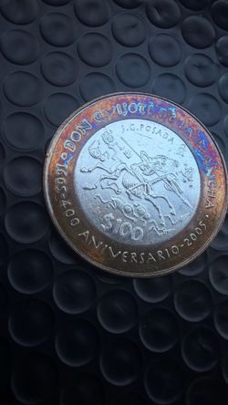 Mexico $100 Don Quijote Commemorative Coin beautiful toning