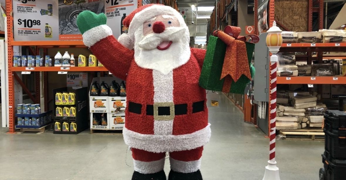 Home Depot Rare 8ft Santa Led.