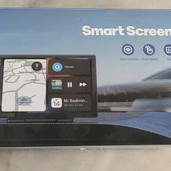 LAMTTO 9" Wireless CarPlay Screen for Car - Apple CarPlay & Android Auto Touchscreen, 1600x600 HD IPS Display, Plug & Play, OTA Updates, Waterproof Ba