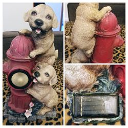 2 Dogs on Fire Hydrant for garden