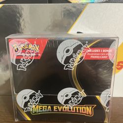 Pokemon Mega Evolutions Enhanced Booster Box No Rips Or Scratches WITH CASE