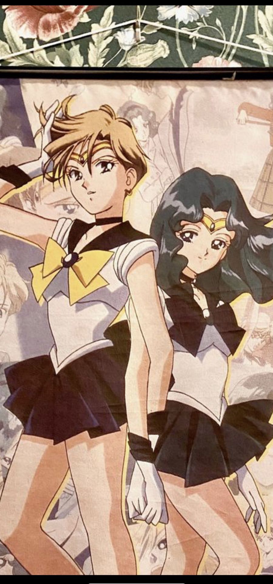 Sailor Moon Wall Scroll - Sailor Uranus Sailor Neptune Anime