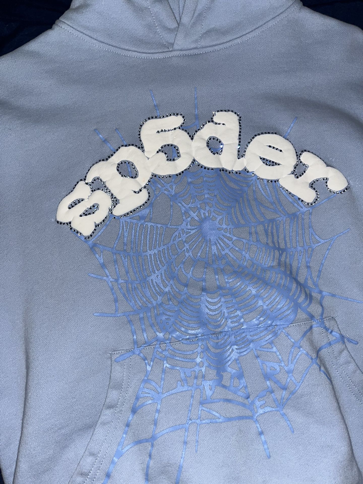 Baby Blue Sp5der Hoodie R3p