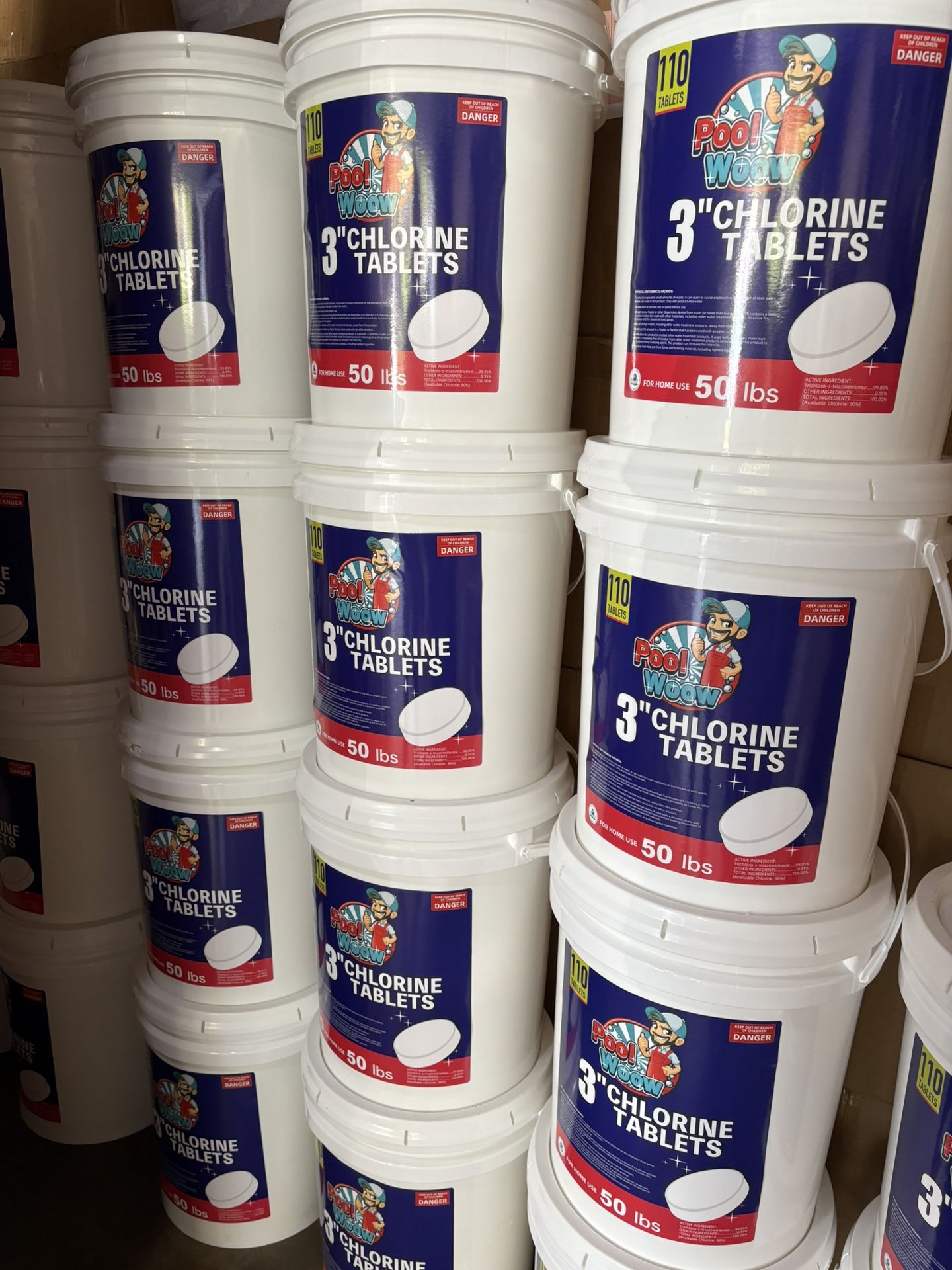 3” Chlorine Tablets for Swimming Pools – 110 Tablets, 50 lbs