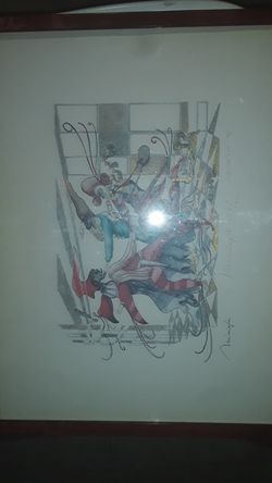 LA RISSA signed print edition limited certificate of authenticity 257 de. 300 Venezia Italy escuela de arte accaria