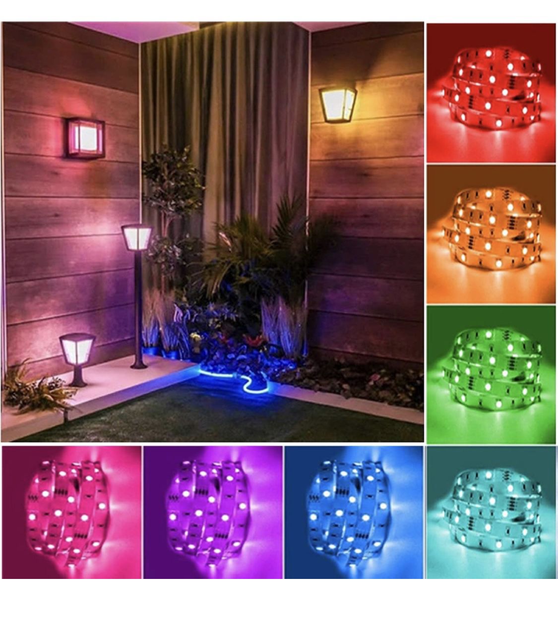 16.4ft Led Light Strip,Led Color Changing Lights with Remote,Mood Lighting for Bedroom, Gaming Desk,Gaming Chair,Room Decoration SMD 5050 Strip Lights