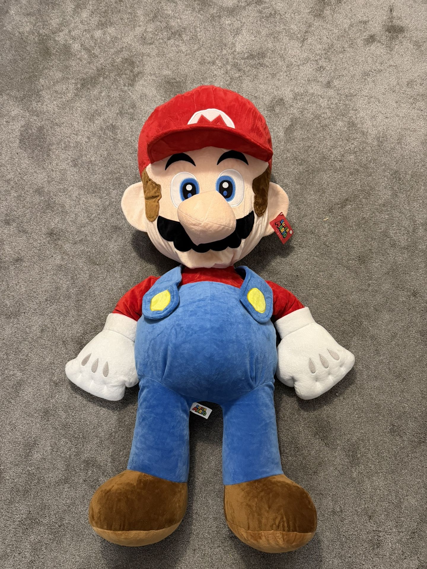 Official Nintendo Super Mario Bros JUMBO Plush Mario Stuffed Toy 3+ feet tall