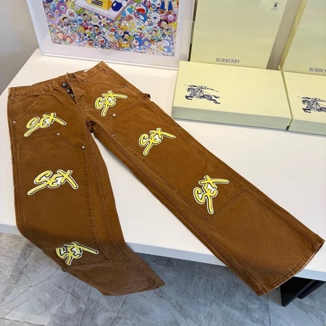 Chrome Hearts Brown Sex Patch pants