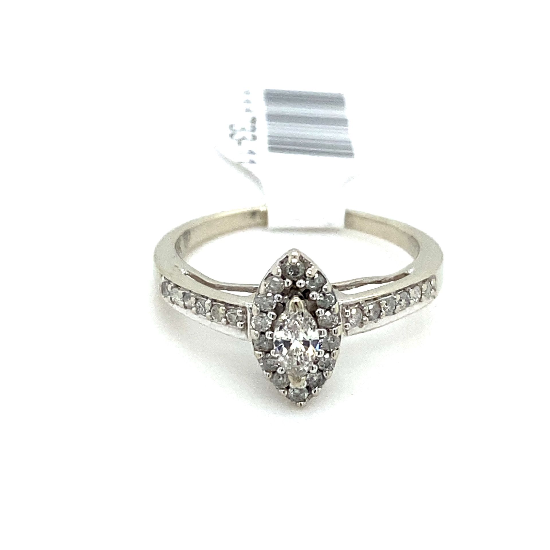 10k Marquee Diamond Cluster Ring Size 1/2 111733 11