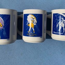 MORTON SALT COLLECTOR MUGS. SET OF 3