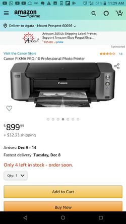 Canon PIXMA Pro-10 Professional Printer. New in box.