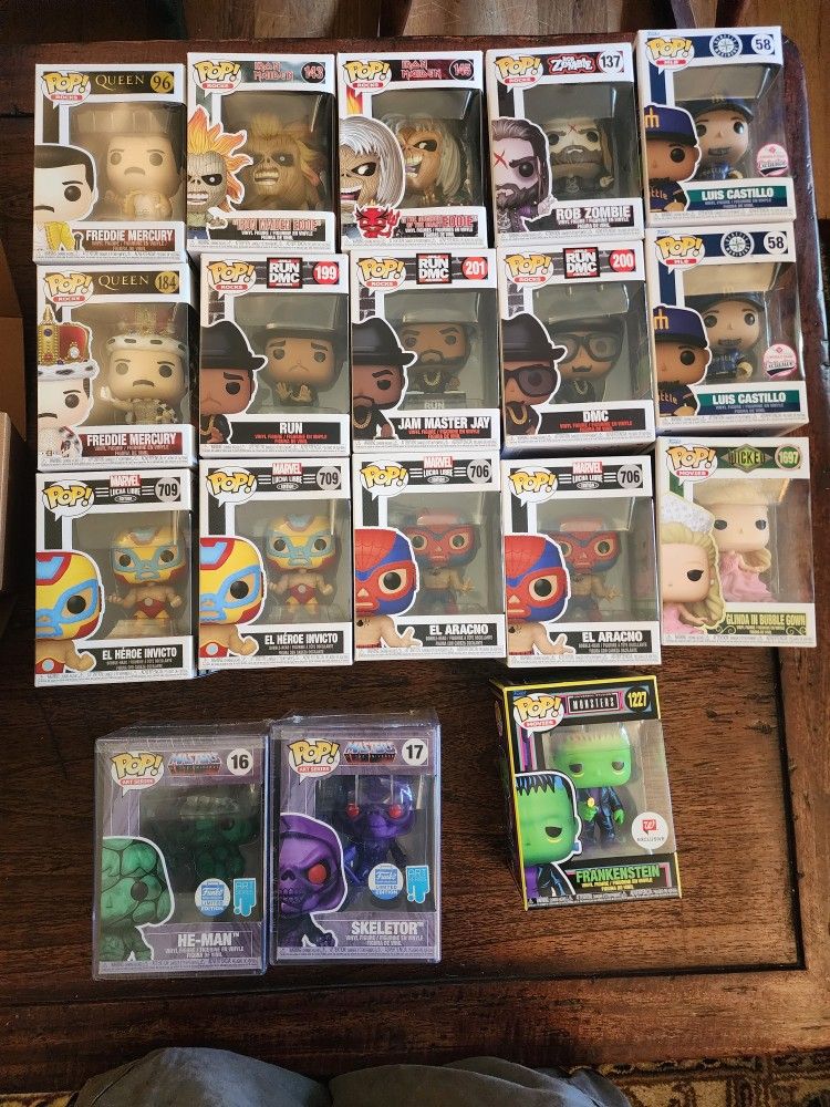 Random 18 Funko Pop Lot Music Comic Wicked