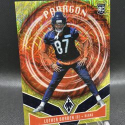 2025 Panini Phoenix Luther Burden III Yellow mojo Paragon  /49 RC Chicago Bears