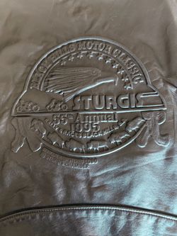 Men’s leather “Sturgis” vest….XL