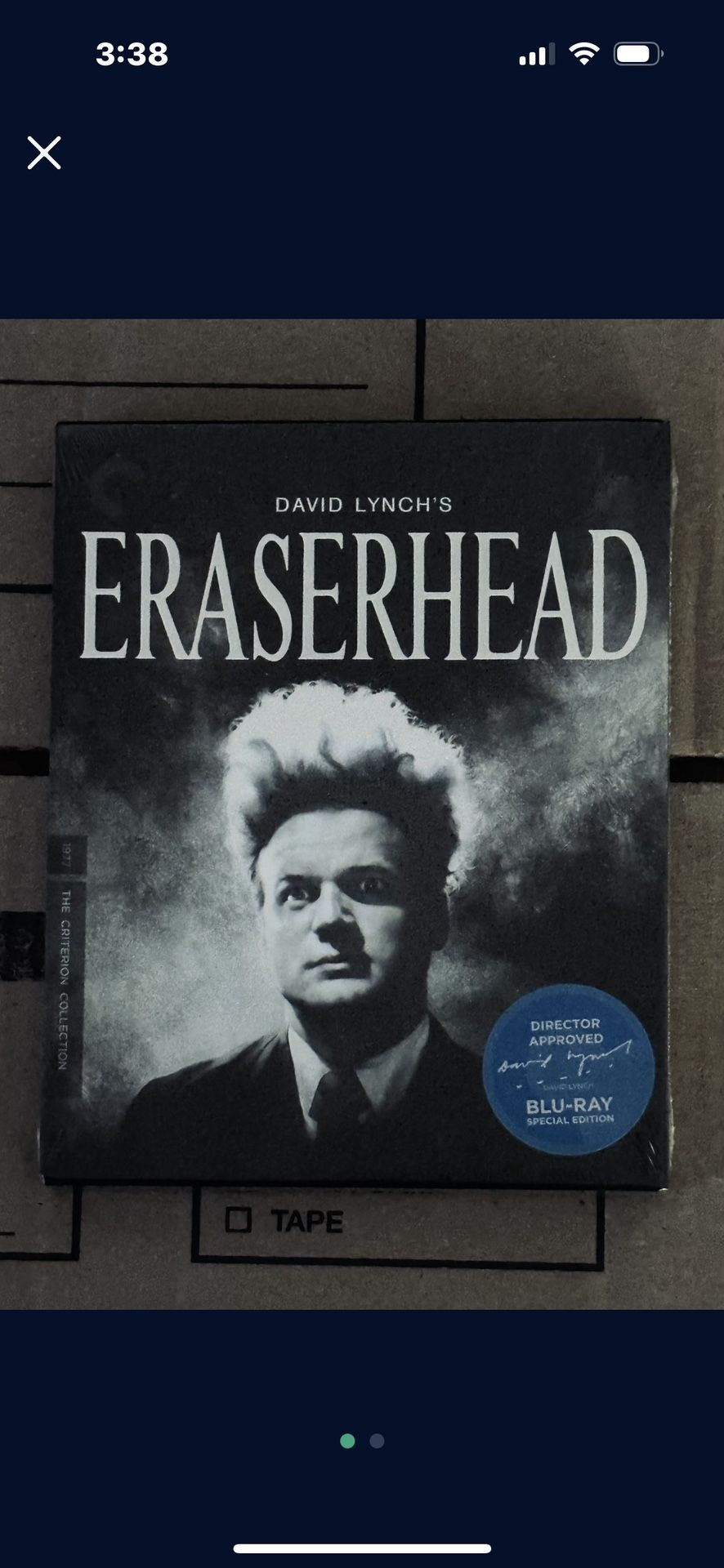 Sealed DVD David Lynch1977 Eraserhead Blu-ray Widescreen