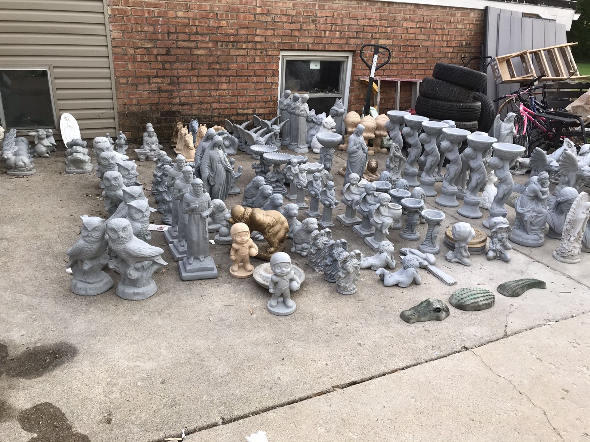 Beautiful concrete statue different size
