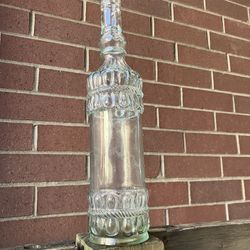 Vintage Sage Tint Decorative Bottle - 13” Tall - Excellent Condition