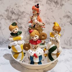 Vintage Ceramic Clown Figurines Set Of 4 