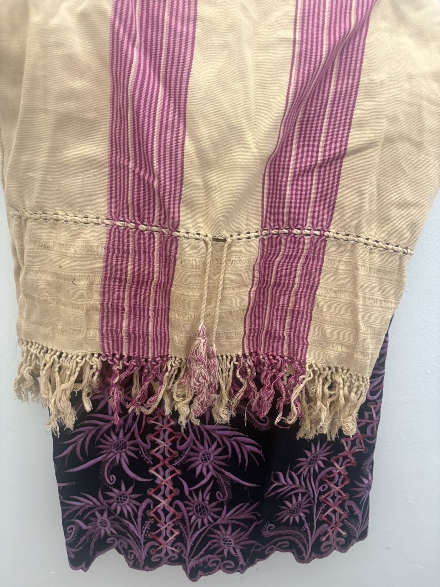 South American Embroidered Skirt With Fringe Top