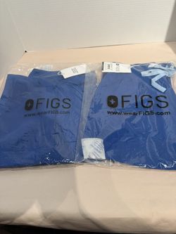 FIGS Rafaela Top XXS + Livingston Pants XXSP Scrub Set Royal Blue – BNWT