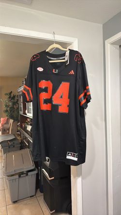 Adidas Premium Miami Hurricanes #24 Football Jersey