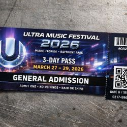 ULTRA FESTIVAL TICKETS 