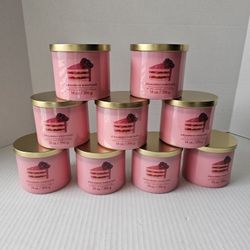 Room Essentials Strawberry Shortcake Candles NEW 