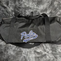 Polo Ralph Lauren Black Duffle Bag Travel Gym Sports Bag With Shoulder Strap