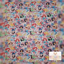 Disney Princess Floral Print Fabric Blanket