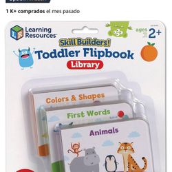Learning Resources ¡Constructores de habilidades! Biblioteca de libros para niños pequeños, 3 piezas, a partir de 2 años, juguetes educativos, aprendi