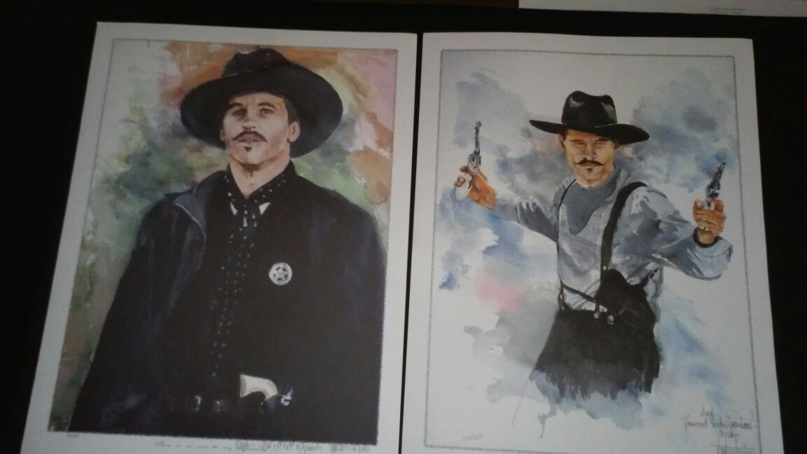 Doc Holliday (Val Kilmer) Tombstone art by artist Buck Taylor Signed/numbered