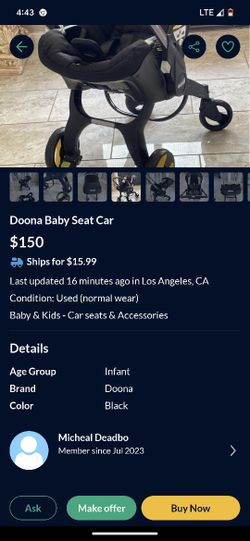 Doona Stroller Buyers (Be careful This Person Is A Scammer)