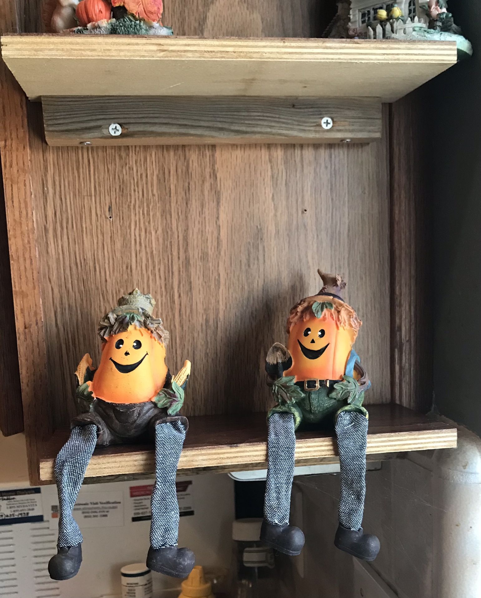 2 Ceramic scarecrows